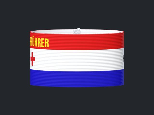 Captain's armband designed by a customer