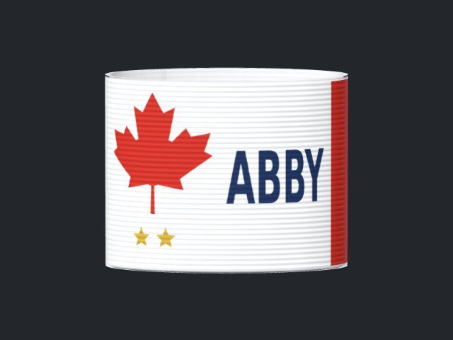 Captain's armband designed by a customer