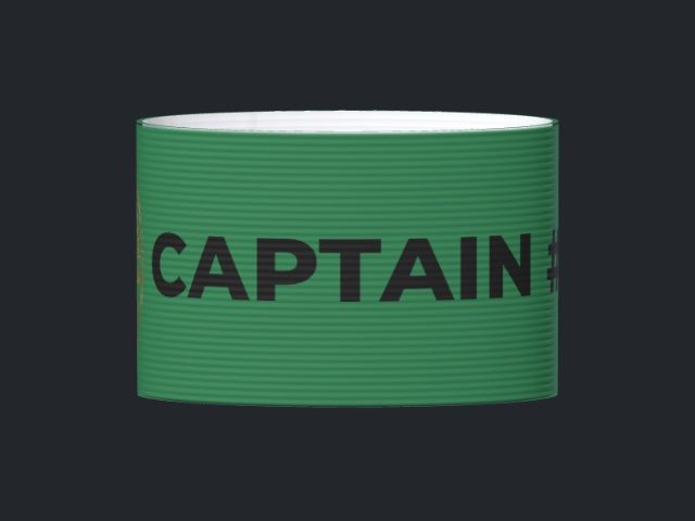 Captain's armband designed by a customer