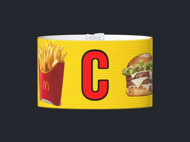 Captain's armband designed by a customer